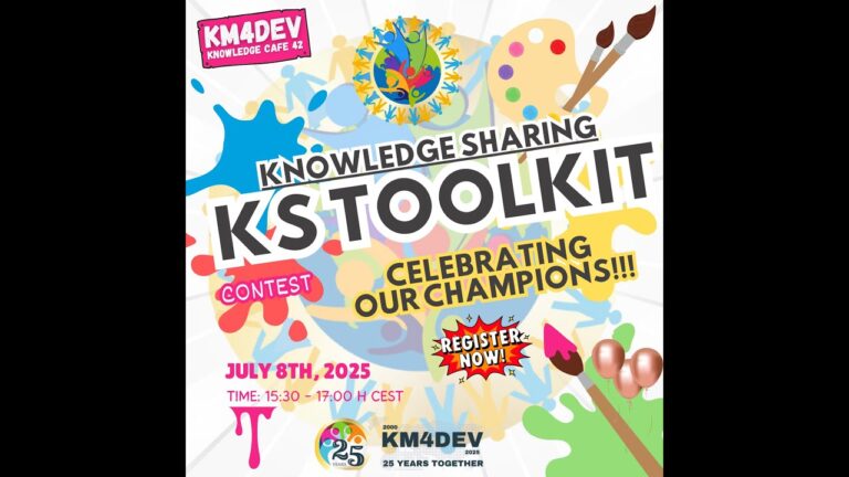 km4dev knowledge cafe 42: Celebrating the Knowledge Sharing Toolkit Champions!